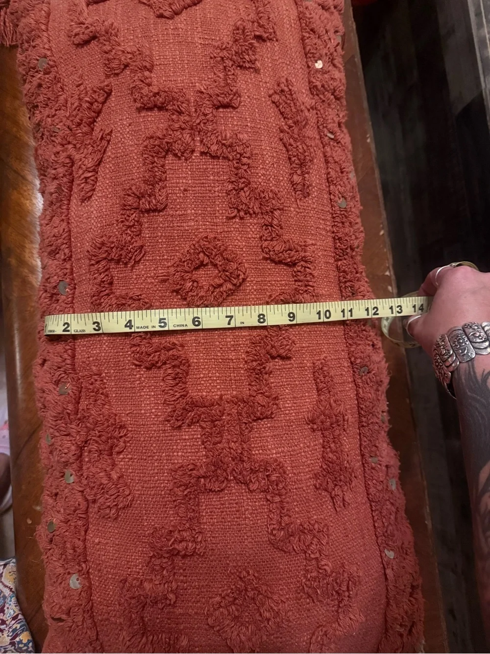 Opalhouse Rust Red Textured Accent Pillow